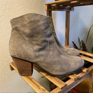 Boden grey suede heeled booties